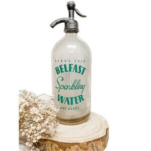 Vintage 1930s Belfast Sparkling Water Seltzer Bottle 1QT San Francisco